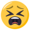 Tired Face emoji on Emojione